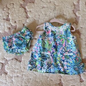 Lilly Pulitzer NWT Baby Lilly Shift Dress Swizzle In Size 6/12 months